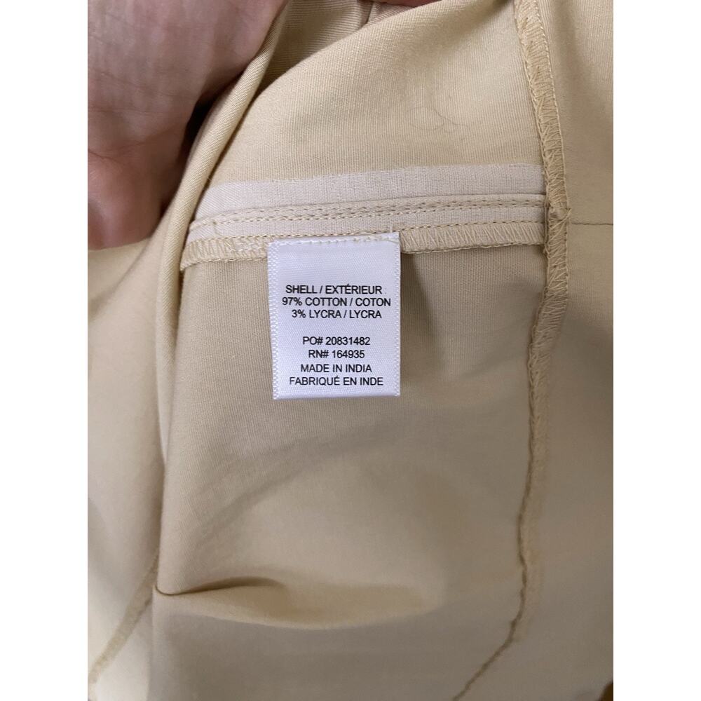 Frances Valentine Bella Khaki Shirt Dress Size S Office Tie Waist Beige Classic - Picture 7 of 7